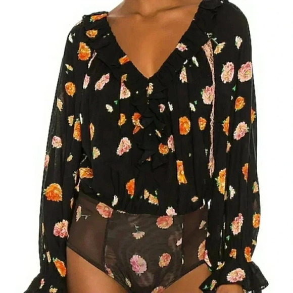 Free People Poppy Printed Black Combo … - Picture 2 of 7